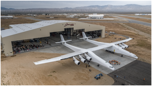 Top 10 Largest Planes Ever Built: The Stratolaunch. Image source: Stratolaunch Systems.